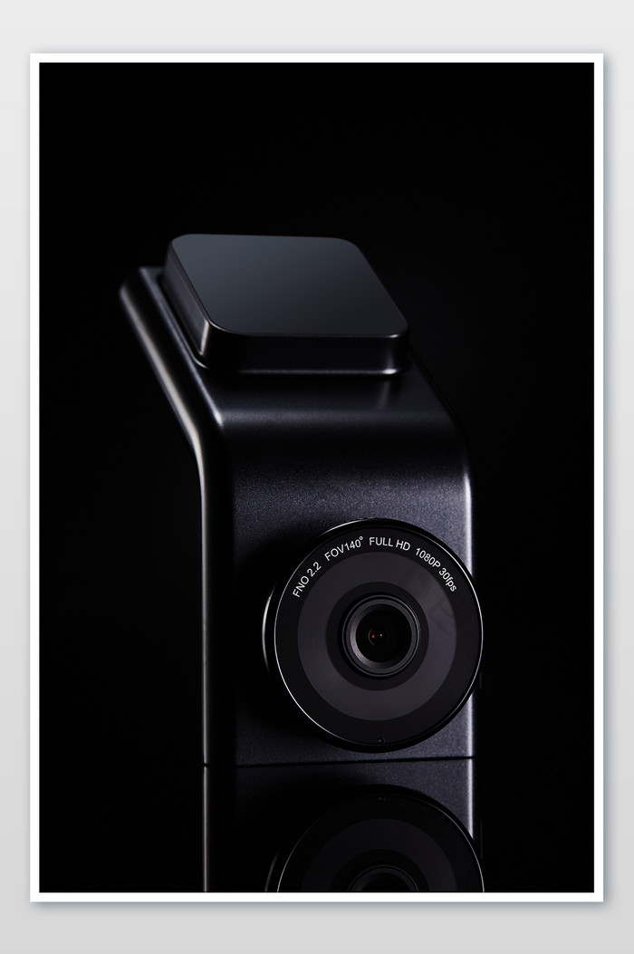 黑色科技行车记录仪特写摄影图片