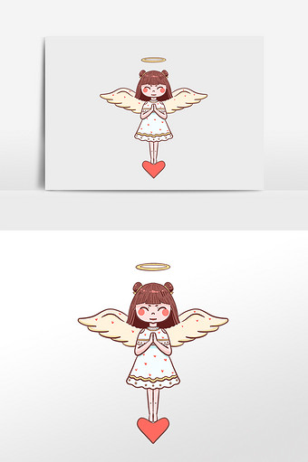 可爱天使丘比特女孩爱神