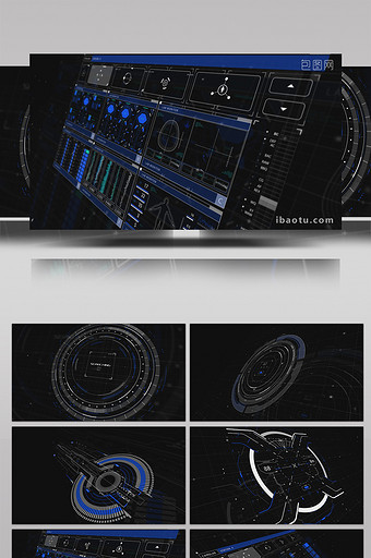 HUD科技元素AE模板图片