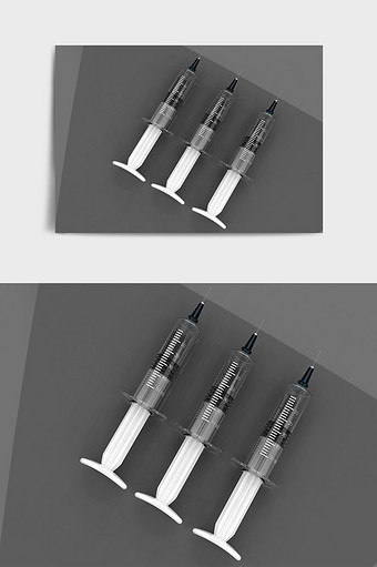 简约医疗用品打针管C4D模型图片