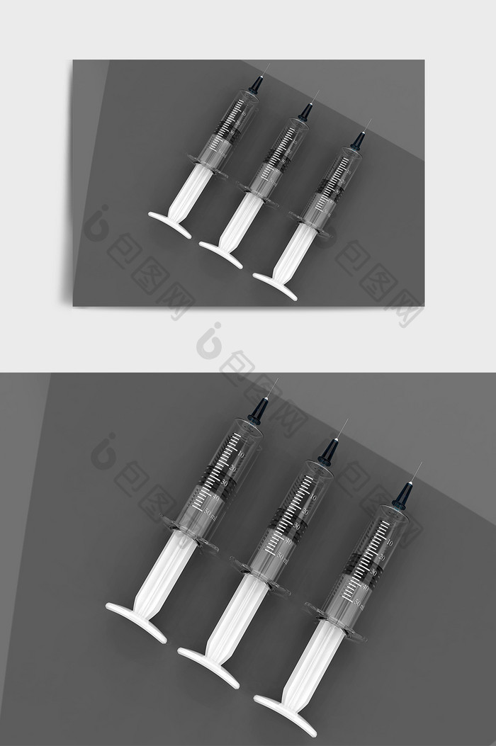 简约医疗用品打针管C4D模型