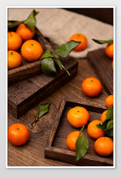 复古风格橘子场景摄影图片