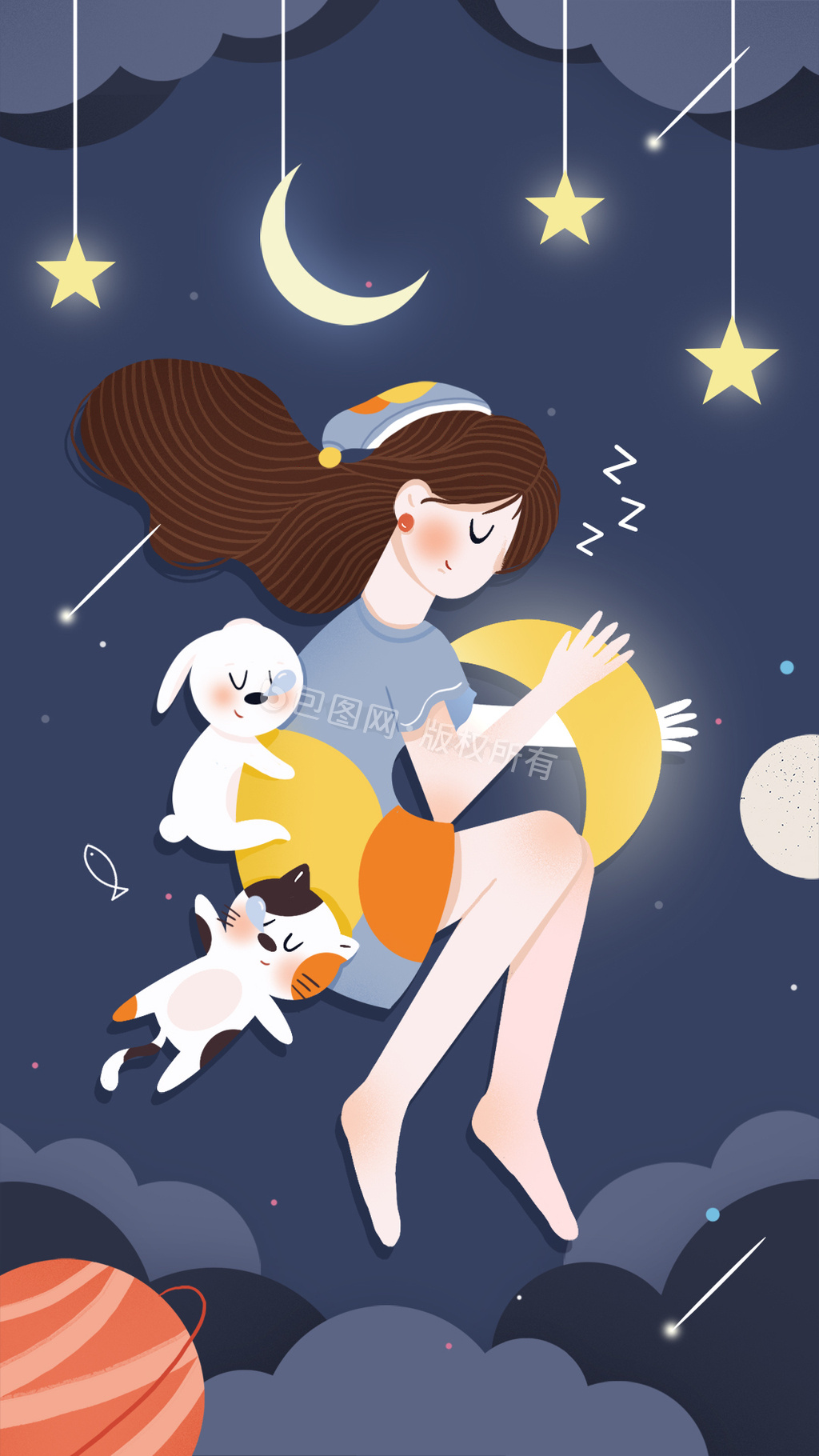 深蓝插画-深蓝插画图片-包图网