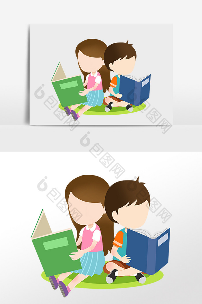 儿童读书看书读好书图片图片