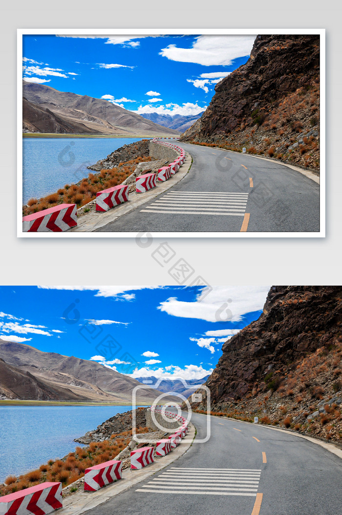 西藏高原羊湖公路