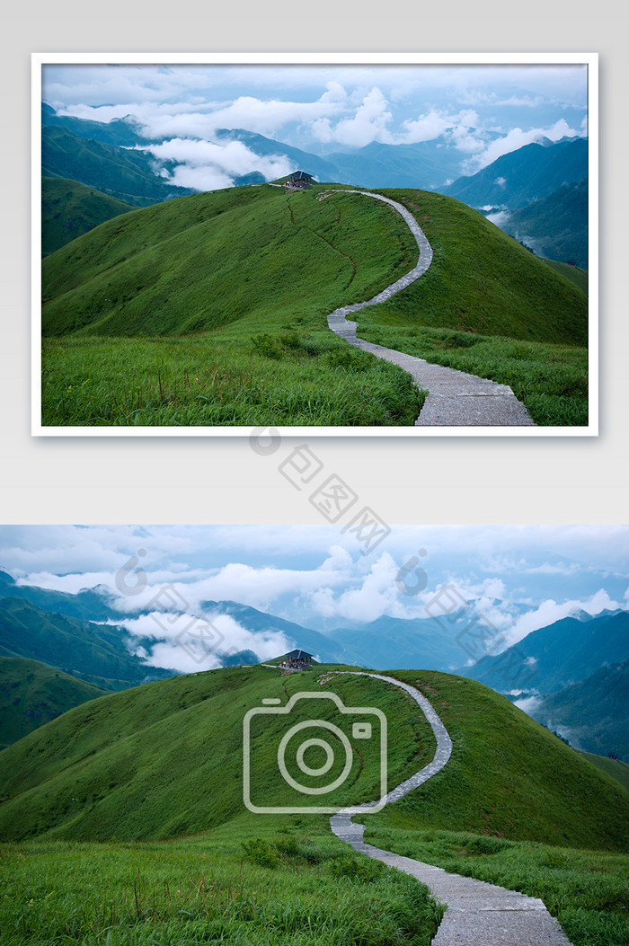 江西武功山高山草甸云海自然风光