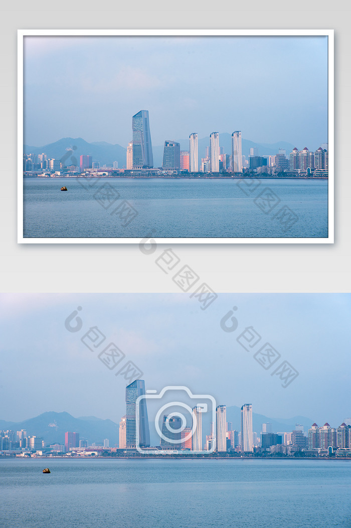 珠海滨海蓝色大气风光摄影图片图片