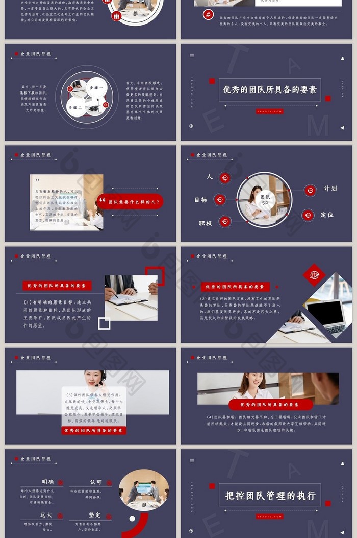 高端大气简约企业团队管理培训PPT模板