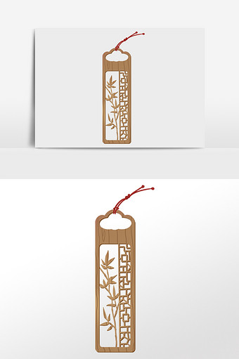 古风读书书签镂空花纹