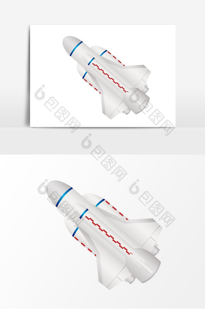 卡通航天火箭矢量元素