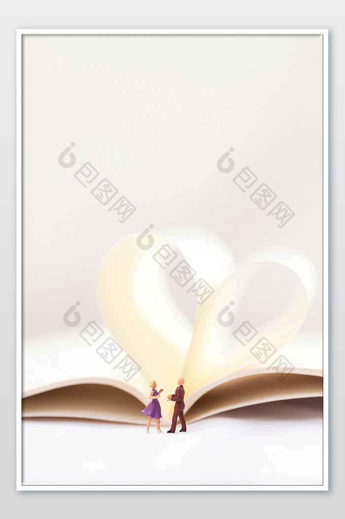 创意爱情恋爱书本图片