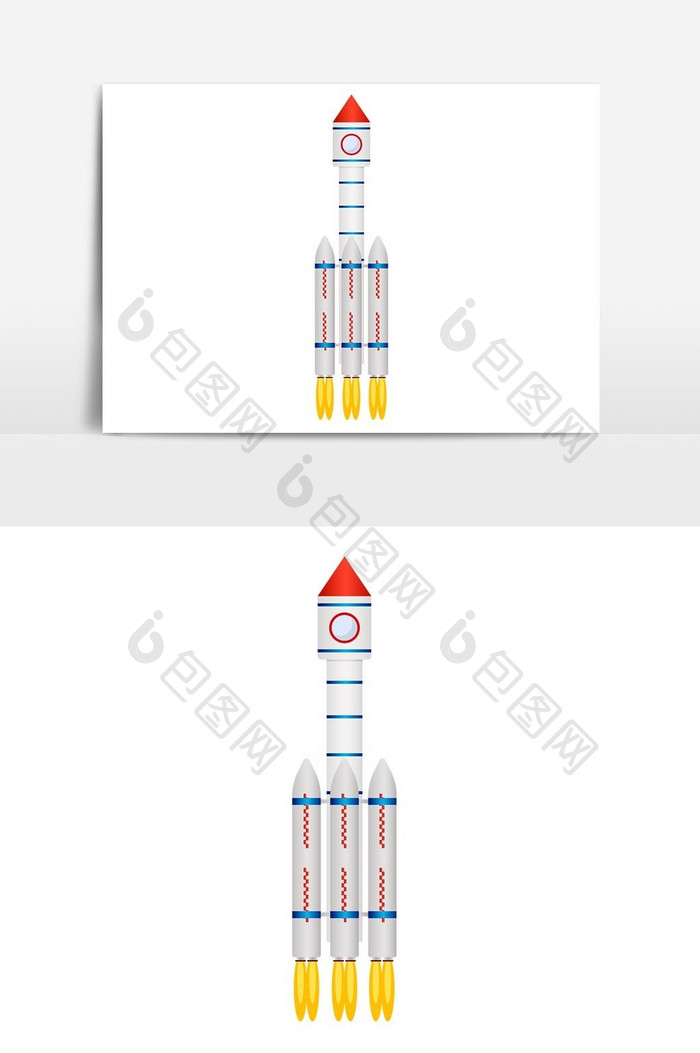 中国卡通火箭矢量元素