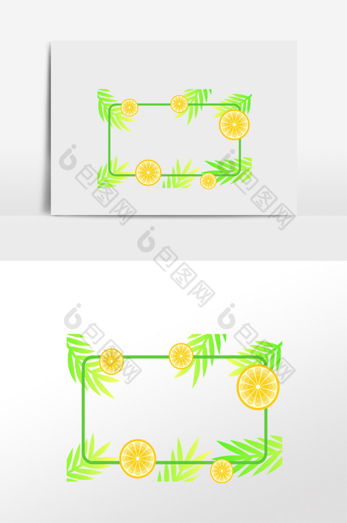 立夏夏季水果柠檬边框图片图片