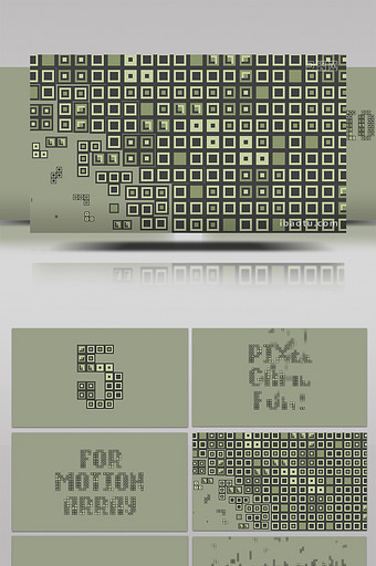创意俄罗斯方块像素文字数字动画AE模板图片