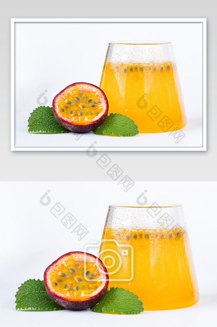 百香果果汁绿色夏季饮品