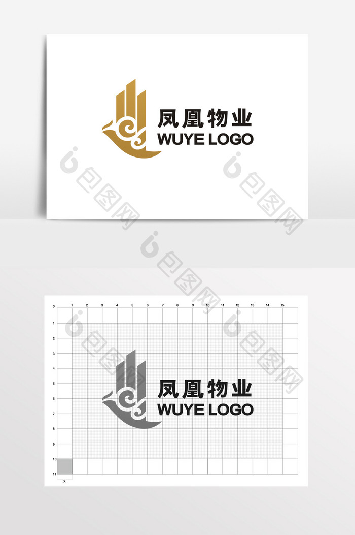 凤凰大气房地产物业LOGO标志VI