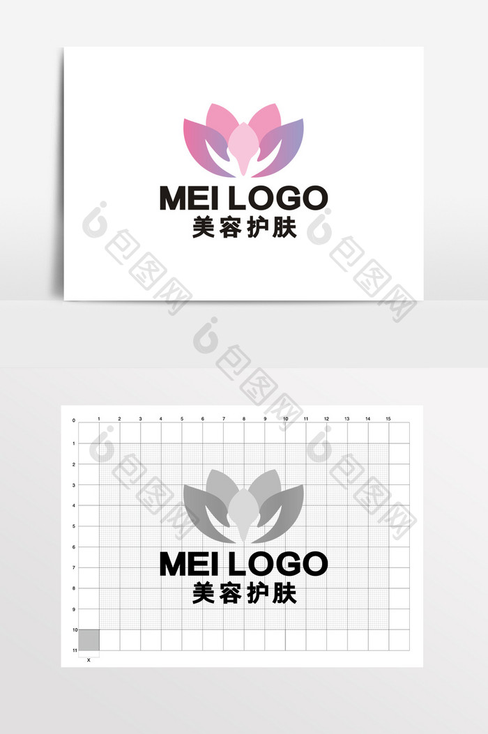 清新美容莲花护手霜LOGO标志VI