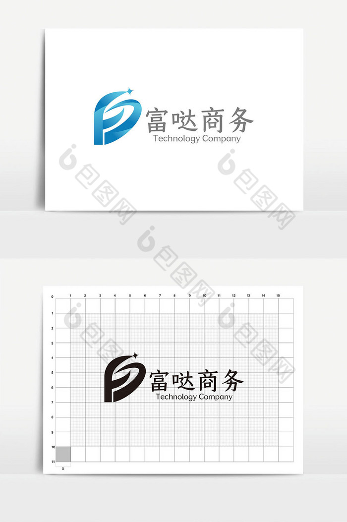 FD字母科技logoVI模板图片图片