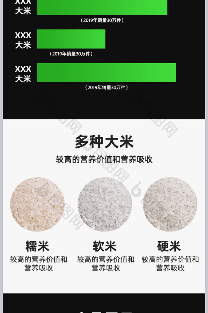 优良大米粗粮杂粮糙米农家特产大米详情页