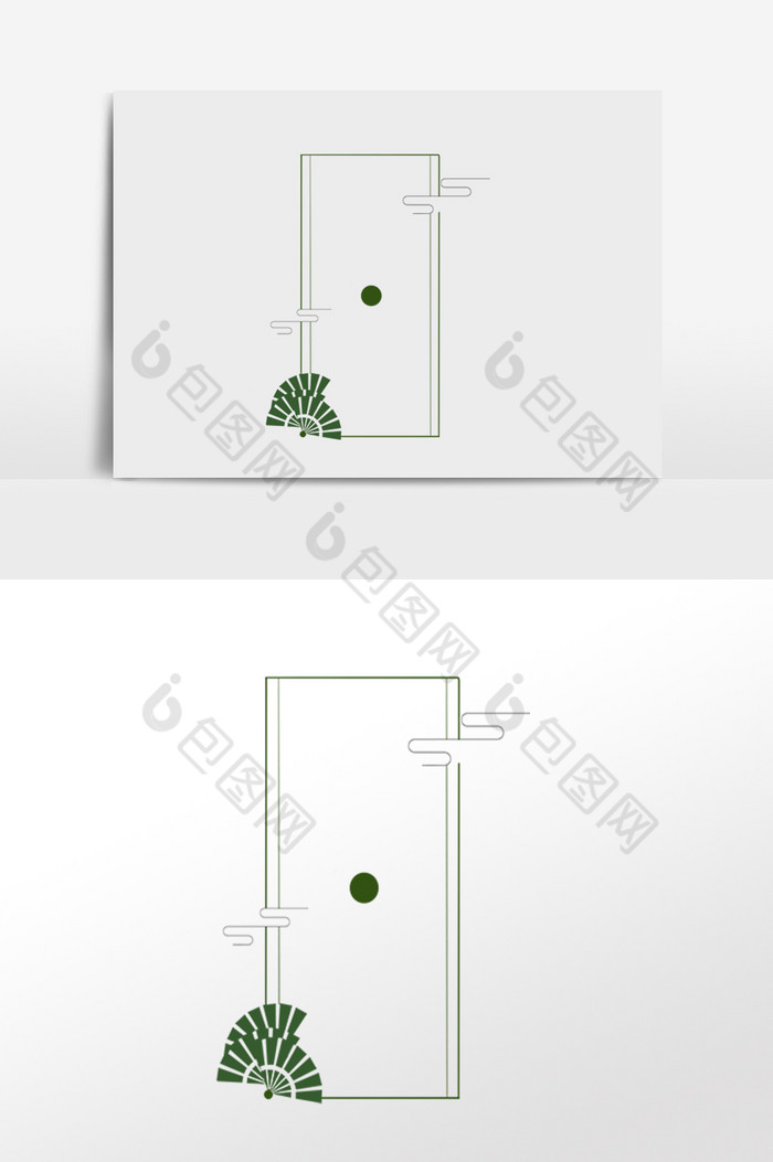 古风扇子底纹边框图片图片