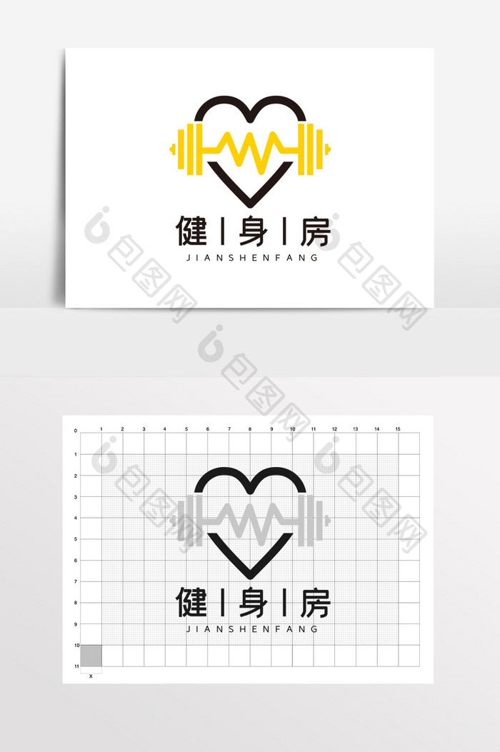 休闲娱乐体育健身房LOGO标志VI