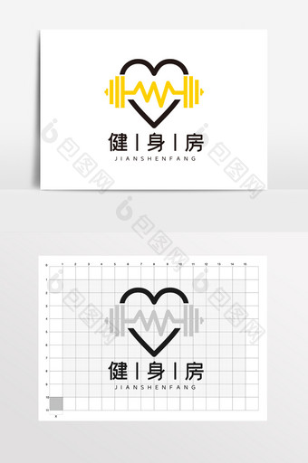 休闲娱乐体育健身房LOGO标志VI图片