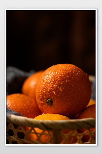 果篮橙子摄影图片
