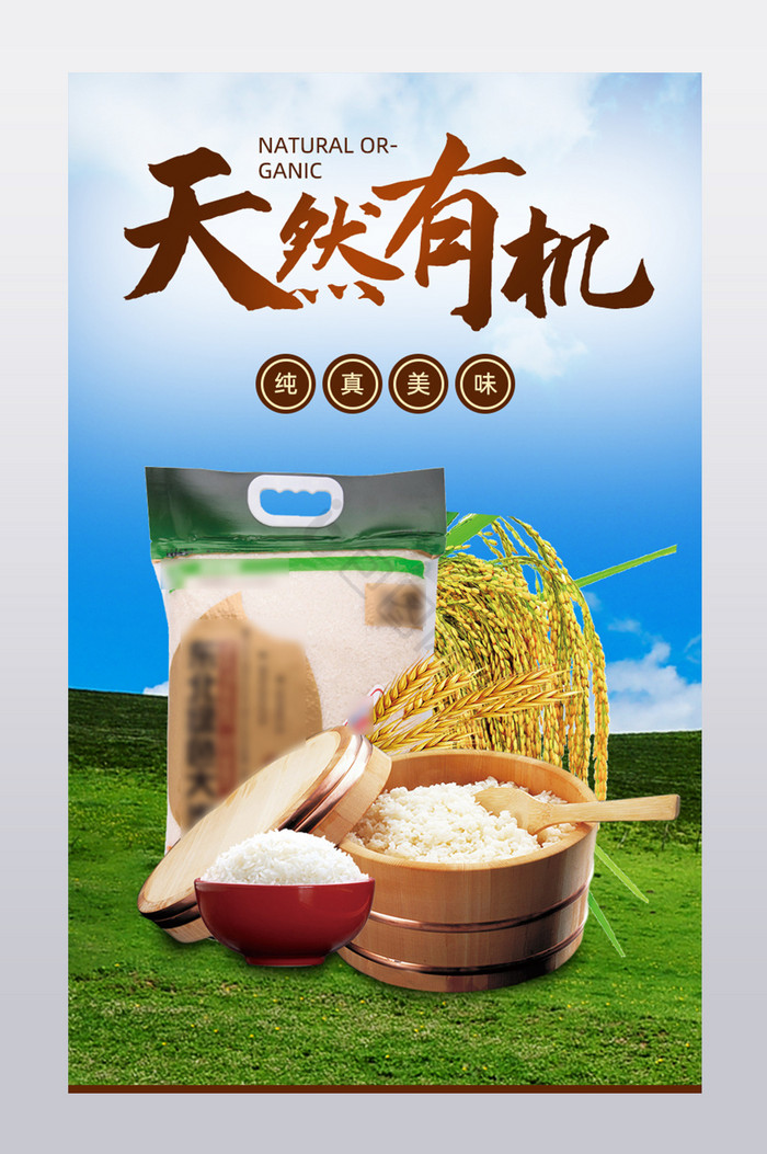 优质面粉小麦农家特色食品大米详情页图片