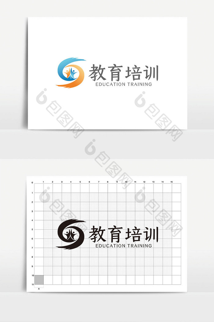 大气时尚简约培训教育logoVI模板