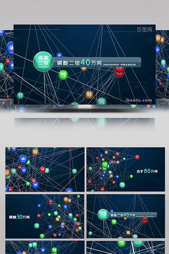 互联网分子式化肥产量AE模板图片