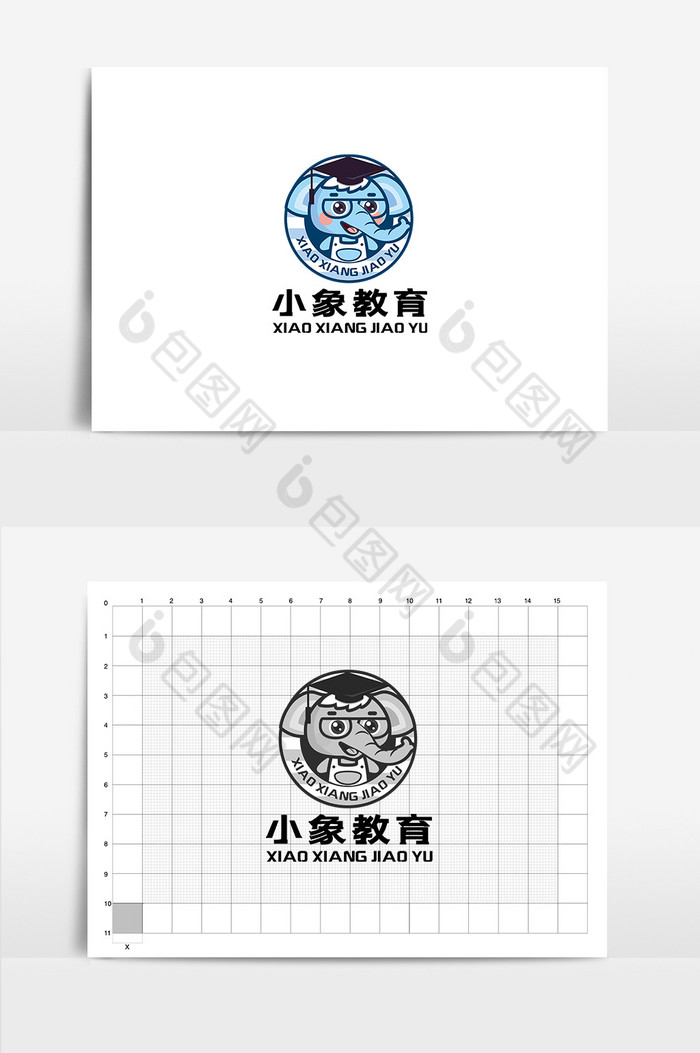 小象教育logo标志图片图片