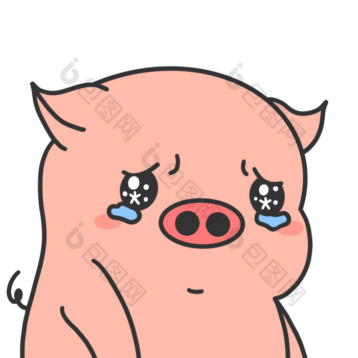 可爱小猪委屈动图表情包GIF