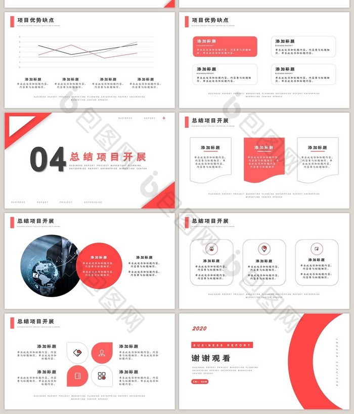 企业项目分析汇报商业分析报告PPT模板