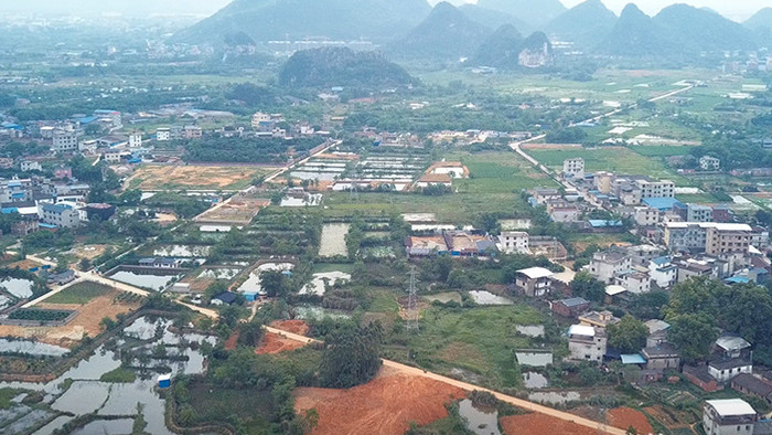 4k航拍农村田园风光乡村景色