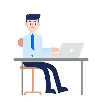 商务小人表情包办公上班gif图