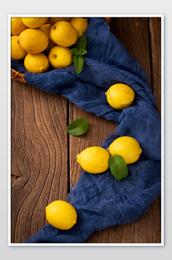 新鲜水果柠檬摄影图图片