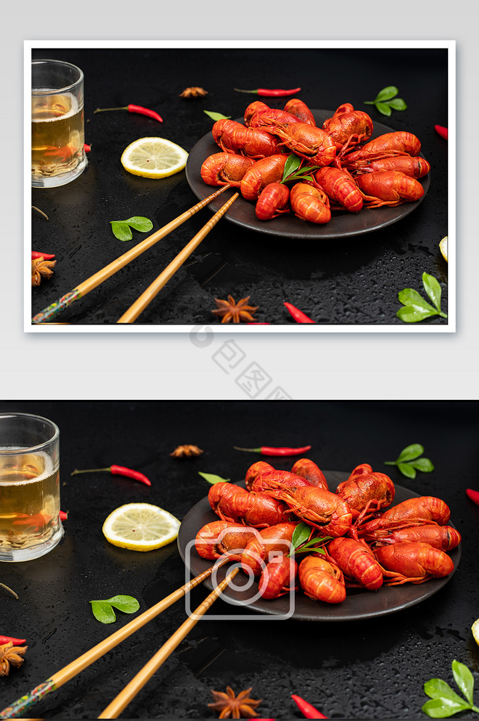 夏日网红的美味麻辣小龙虾摄影图片图片