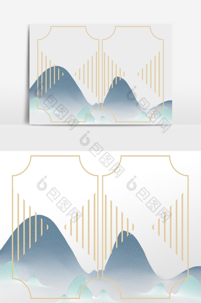 水墨国风山水画意境画