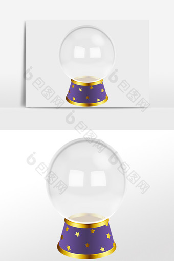 白色水晶球立体圆球图片