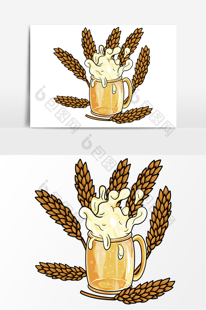 芒种啤酒麦谷形象图片图片