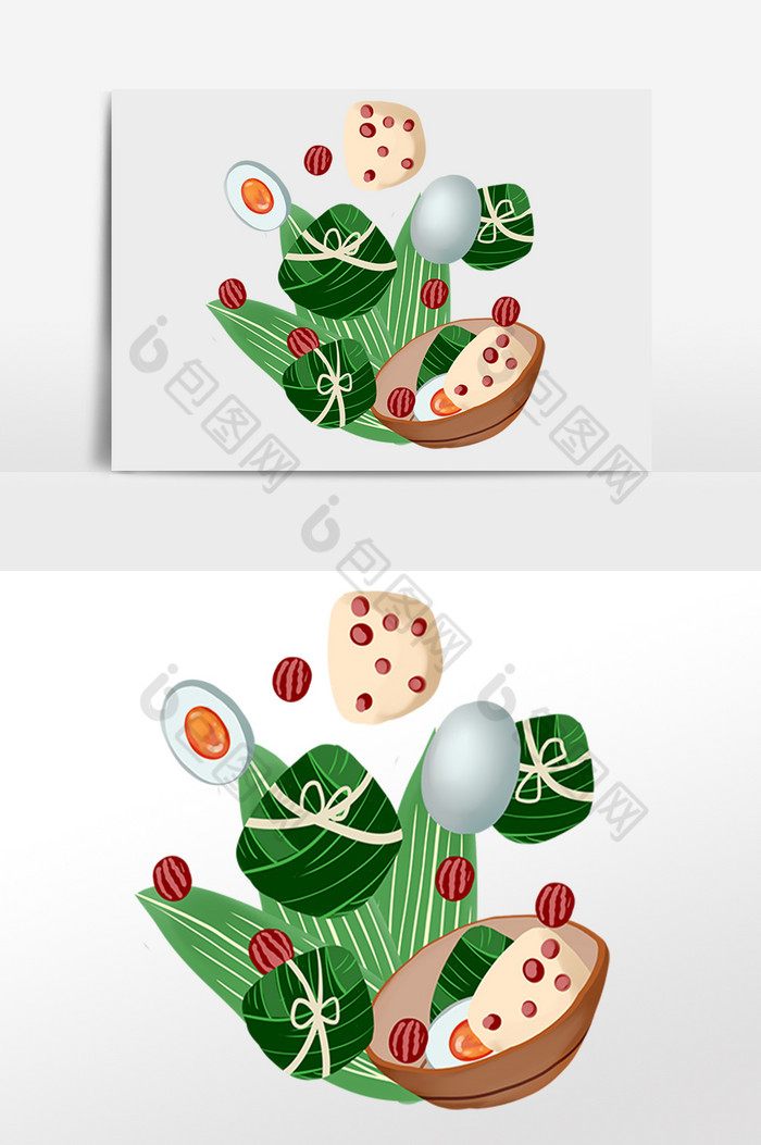 端午节红枣粽子咸鸭蛋图片图片