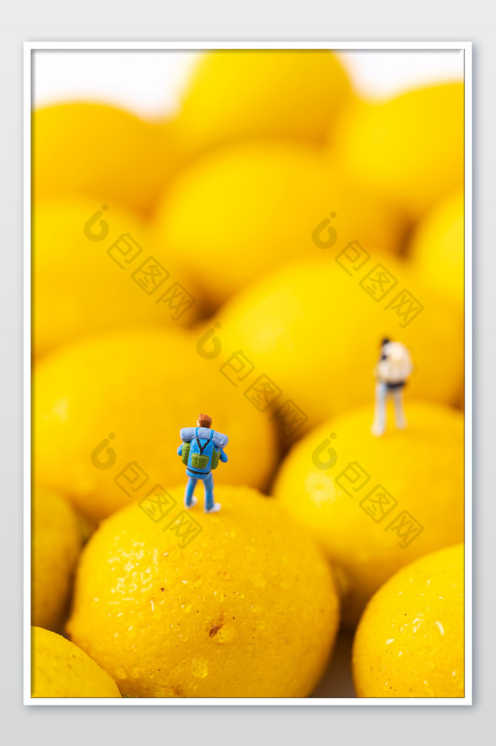柠檬水果创意小人图片海报