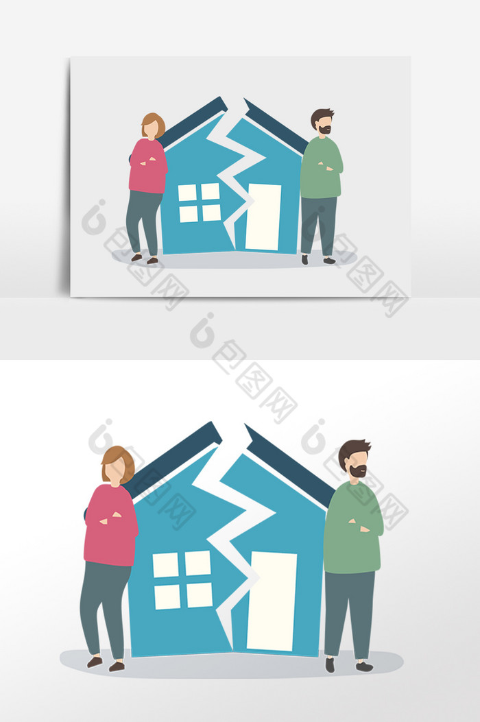 离婚夫妻房产分割图片图片