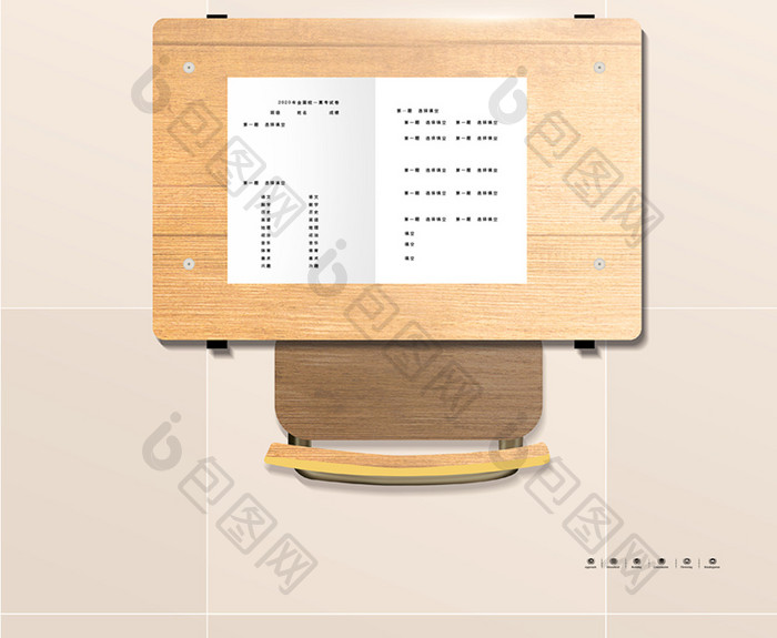 创意简约课桌椅高考通用宣传海报