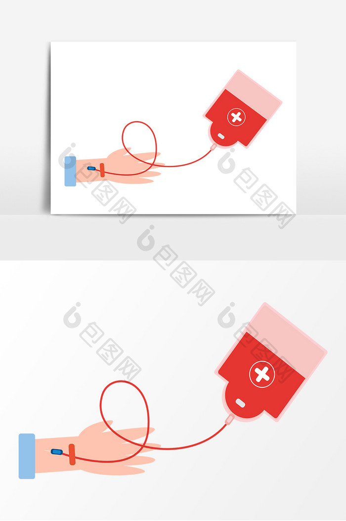 世界献血日人物献血元素设计