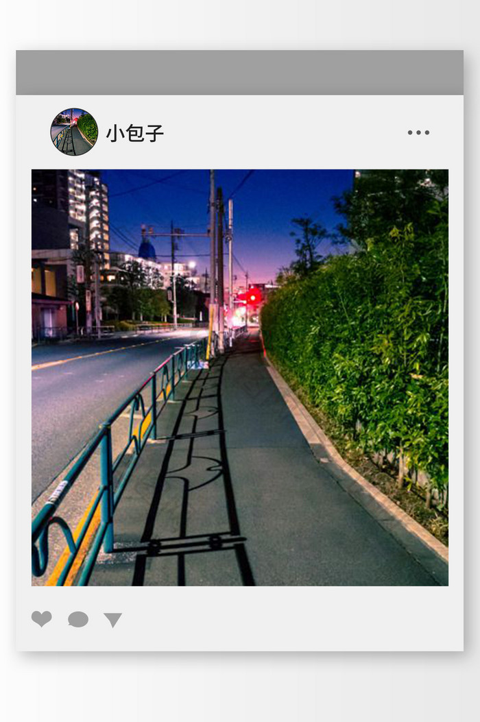 唯美夜晚的城市道路头像