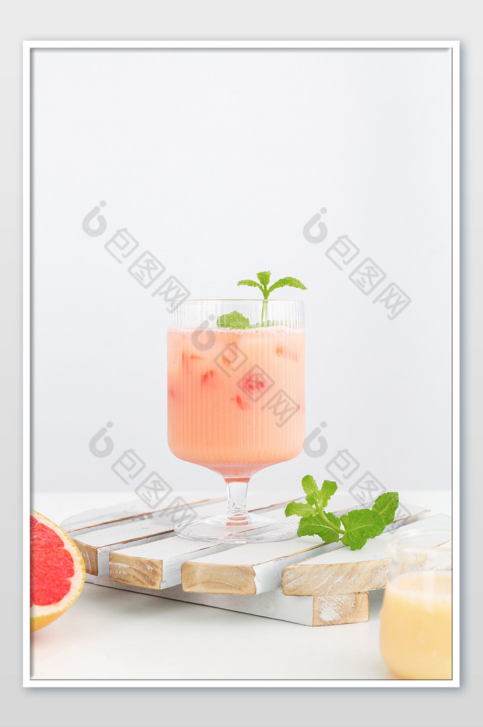 西柚饮料海报摄影图片图片