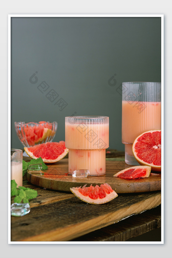 夏日冷饮西柚汁饮料摄影图片图片