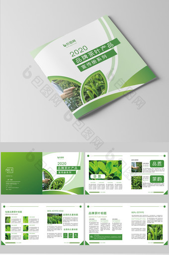 绿色高端茶叶产品画册图片