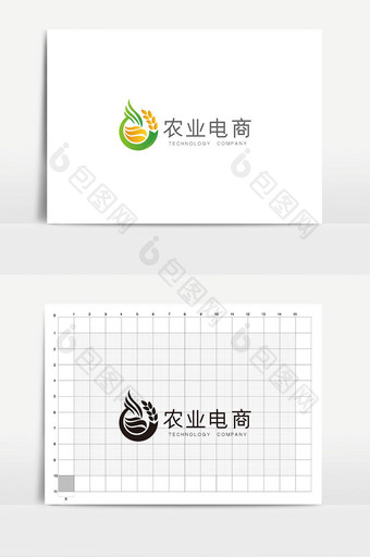 大气时尚麦穗农业电商微商logoVI图片